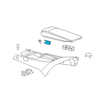 OEM 2007 Chevrolet Corvette Armrest Door Latch Diagram - 89044463