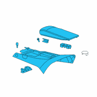 OEM 2013 Chevrolet Corvette Console Assembly Diagram - 20997948