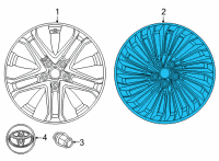 OEM 2022 Toyota Mirai Wheel, Alloy Diagram - 42611-62071