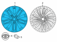 OEM 2021 Toyota Mirai Wheel, Alloy Diagram - 4261A-62010
