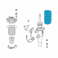 OEM Toyota GR Supra Coil Spring Diagram - 48131-WAA04