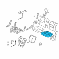 OEM 2003 Honda Pilot Pad, R. Middle Seat Cushion Diagram - 81332-S9V-A01