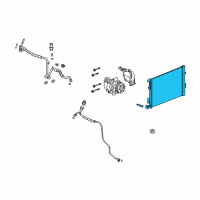 OEM Cadillac XLR Condenser Diagram - 10442892