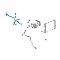 OEM 2003 Chevrolet SSR Hose Asm-A/C Compressor & Condenser Diagram - 15263885