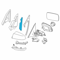 OEM BMW 535i GT Seal, Outer Left Mirror Triangle Diagram - 51-33-7-197-869