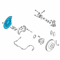 OEM Nissan Altima Plate Assembly-Back Rear Brake RH Diagram - 44020-3TA6A