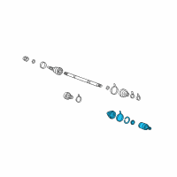 OEM 2001 Hyundai Sonata Joint Kit-Front Axle Differential Side Diagram - 49505-38E00