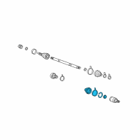 OEM 2003 Hyundai Sonata Boot Kit-Front Axle Differential Side Diagram - 49506-38E00