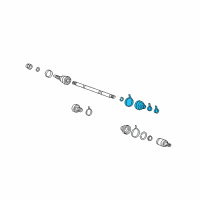 OEM 2003 Hyundai Sonata Boot Kit-Front Axle Wheel Side LH Diagram - 49509-38E00