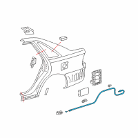 OEM Toyota Avalon Release Cable Diagram - 77035-AC020