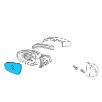 OEM 2019 Hyundai Tucson Glass Holder Assembly-Outside Rear View, RH Diagram - 87621-D3500