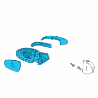 OEM Hyundai Tucson Mirror Assembly-Outside RR View, RH Diagram - 87620-D3AK0