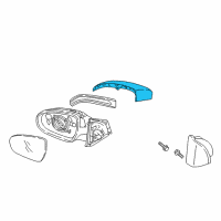 OEM 2016 Hyundai Tucson Rear View Mirror Scalp, Left, Exterior Diagram - 87616-D3000