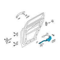 OEM Hyundai Santa Fe Latch Assembly-Rear Door, LH Diagram - 81410-S1010