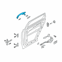 OEM 2019 Hyundai Santa Fe Rear Door Outside Handle, Right Diagram - 83660-S1000