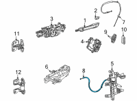 OEM Jeep Grand Cherokee L Cable-Inside Handle To Latch Diagram - 68499687AA