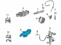 OEM 2021 Jeep Grand Cherokee L Handle-Rear Door Interior Diagram - 6PV301X7AA