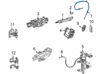 OEM 2021 Jeep Grand Cherokee L CABLE-OUTSIDE HANDLE Diagram - 68462653AA