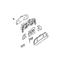 OEM 2000 Ford Ranger Instrument Panel Light Bulb Diagram - E6DZ13B765B