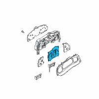 OEM Mercury Mountaineer Speedometer Head Diagram - F87Z-17255-FA