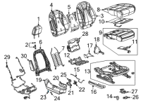 OEM Cadillac CT5 Adjust Knob Diagram - 84497607