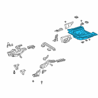 OEM 2002 Toyota Prius Pan, Rear Floor Diagram - 58311-47020