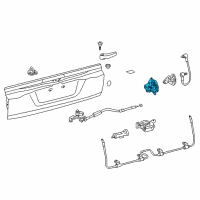 OEM Lexus LX570 Back Door Lock Assembly Diagram - 69390-60051