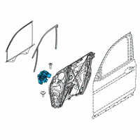 OEM 2017 BMW 740e xDrive Front Power Window Motor Diagram - 51-33-7-455-082