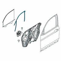 OEM 2021 BMW X4 Window Guide For Trim Front Door Left Diagram - 51-33-7-416-495