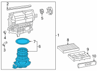 OEM Lexus LS500 Motor Sub-Assembly, Blow Diagram - 87103-50180