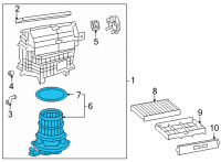 OEM 2022 Toyota Mirai Fan & Motor Diagram - 87103-50180