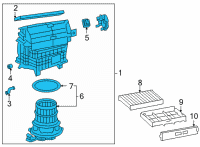 OEM 2021 Lexus LS500h Blower Assembly Diagram - 87130-50180