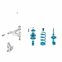 OEM 2008 Honda Odyssey Shock Absorber Assembly, Left Front Diagram - 51602-SHJ-L01