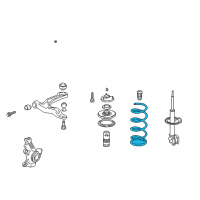 OEM Honda Odyssey Spring, Left Front (Light Blue) Diagram - 51406-SHJ-A33