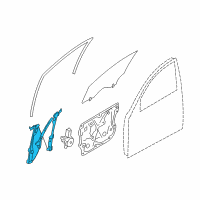 OEM Infiniti EX37 Front Door Window Regulator Assembly, Right Diagram - 80720-1BA0B