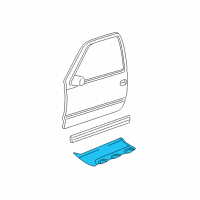 OEM 2002 Chevrolet Avalanche 1500 Molding Asm-Front Side Door Lower (L.H.) *Light Charcoal Gray Diagram - 15086537