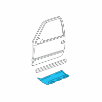 OEM 2004 Chevrolet Avalanche 1500 Molding Asm-Front Side Door Lower(L.H.) *Dark Smoke Gray Diagram - 93440187