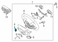 OEM Hyundai Genesis Paddle Shift Switch Assembly, Right Diagram - 96770-B1500-4X