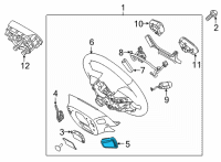 OEM 2016 Hyundai Genesis Paddle Shift Switch Assembly, Left Diagram - 96770-B1000-4X