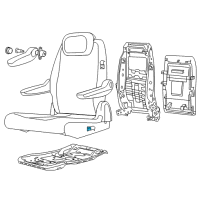 OEM 2010 Chrysler Town & Country Seat Cushion Foam Diagram - 68027736AA