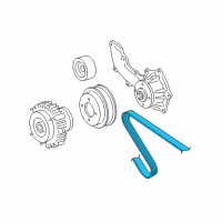 OEM 2010 Toyota Tacoma Alternator Belt Diagram - 90916-02709