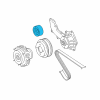 OEM Toyota Serpentine Idler Pulley Diagram - 16603-31040