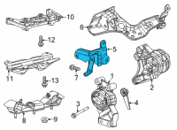 OEM 2014 Ram 1500 Bracket-Engine Mount Diagram - 68159778AC