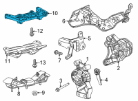 OEM Ram 1500 INSULATOR-Transmission Mount Diagram - 68248790AA