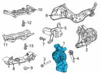 OEM 2020 Ram 1500 Engine Mount Diagram - 68248786AE