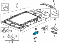 OEM 2019 Acura RDX Base Complete -R (Platinum Gray) Diagram - 34403-TJB-A01ZB