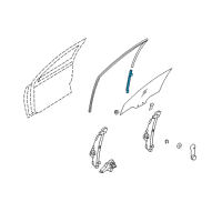 OEM 2007 Kia Rio5 Channel Assembly-Front Door Front Diagram - 825501G000