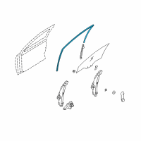 OEM 2008 Kia Rio5 Run-Front Door Window Glass Diagram - 825301G000