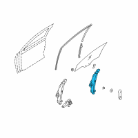 OEM 2006 Hyundai Accent Front Driver Side Door Window Regulator Diagram - 82401-1G000