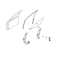 OEM 2010 Kia Rio5 Front Door Window Regulator Handle Assembly Diagram - 8263022001XI